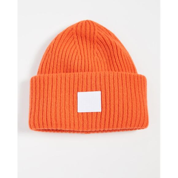 Acne Studios - Face Logo / Wool Beanie / Orange - Picture 1 of 8